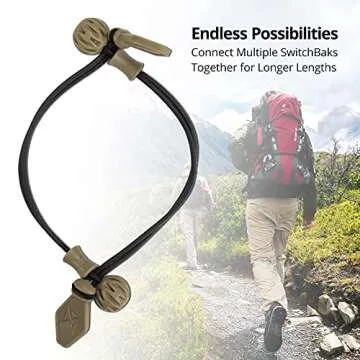 Extremus SwitchBak Tie-Down Bungee System, Bungee Cords with Balls, Multi-Use Organizing Tool for Fishing, Camping, Hiking, Boating, Around The House, and More, 8Pcs, Brown, 8 inch