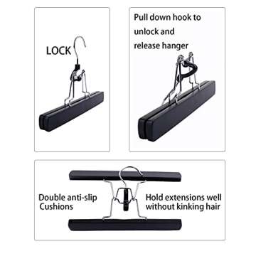 Extra Long Hair Extension Holder with Hanger for Storage