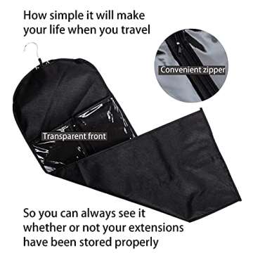 Extra Long Hair Extension Holder with Hanger for Storage