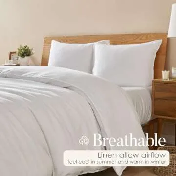 DAPU Linen Duvet Cover Set - Soft, Durable, Breathable