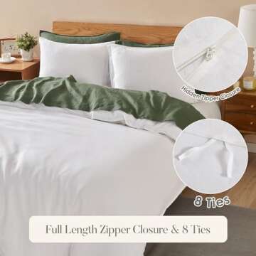 DAPU Linen Duvet Cover Set - Soft, Durable, Breathable