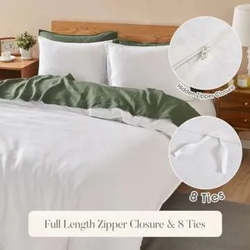 DAPU Linen Duvet Cover Set - Soft, Durable, Breathable