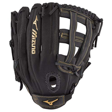 Mizuno 12" Premier Series Slowpitch Softball Glove - Black/Gold H Web Unisex