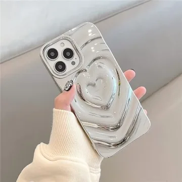 Yebowe Luxury 3D Heart Case for iPhone 13 Pro Max