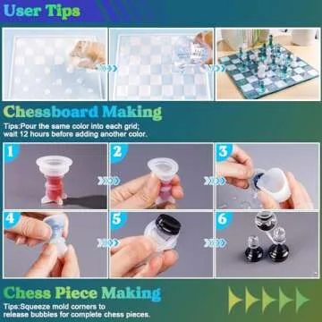 LET'S RESIN Chess Molds Set for Creative DIY Chess Sets