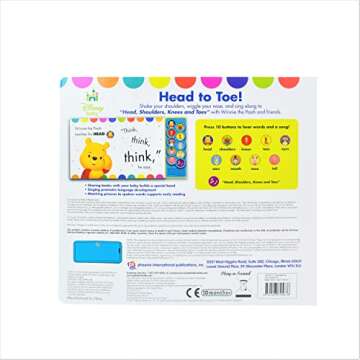 Disney Baby Winnie the Pooh - Head to Toe! 10-Button Sound Book - PI Kids (Play-A-Song)