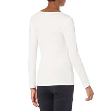 Amazon Essentials Women's Slim-Fit Layering Long Sleeve Knit Rib V-Neck (Available in Plus Size), Pack of 2, White, 4X