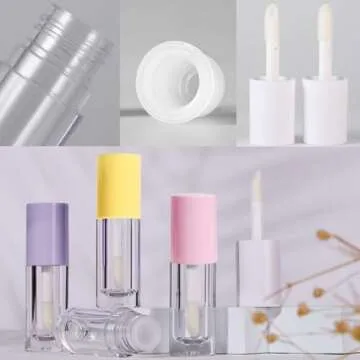 Qeuly 4Pcs Empty Lip Gloss Tubes for DIY Makeup