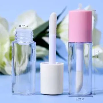 Qeuly 4Pcs Empty Lip Gloss Tubes for DIY Makeup