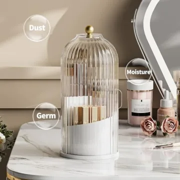 MSHOMELY Makeup Brush Holder - 360 Rotating Organizer