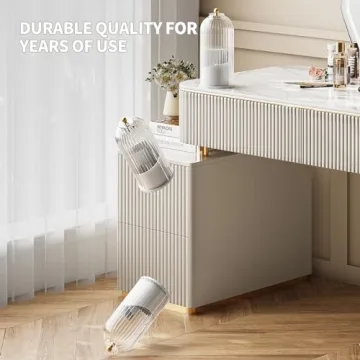 MSHOMELY Makeup Brush Holder - 360 Rotating Organizer