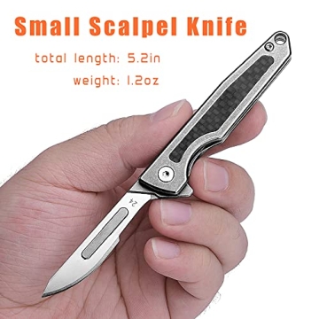 Compact ITOKEY Titanium Folding Scalpel with Replaceable Blades