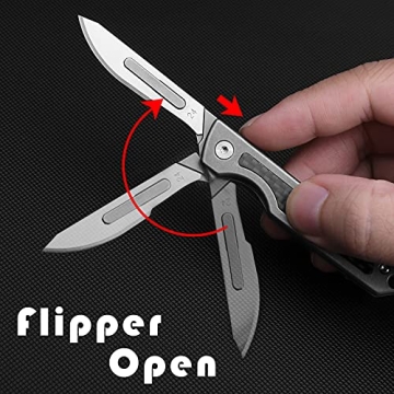 Compact ITOKEY Titanium Folding Scalpel with Replaceable Blades