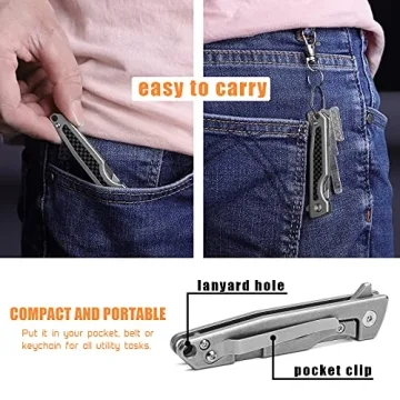 Compact ITOKEY Titanium Folding Scalpel with Replaceable Blades