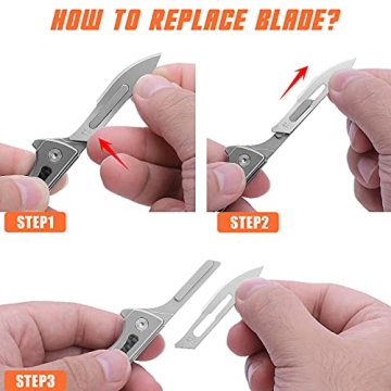 Compact ITOKEY Titanium Folding Scalpel with Replaceable Blades
