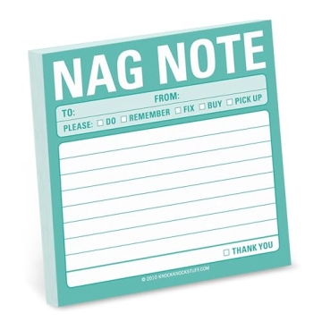 Knock Knock Nag Note Sticky Notes - Witty Reminder Pads