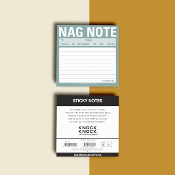 Knock Knock Nag Note Sticky Notes - Witty Reminder Pads