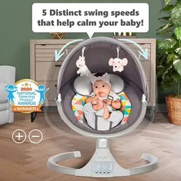 Dream On Me Zazu Baby Swing: Bluetooth & Remote-Controlled Comfort for Infants