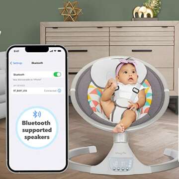 Dream On Me Zazu Swing: Bluetooth & Remote-Controlled Comfort