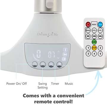 Dream On Me Zazu Swing: Bluetooth & Remote-Controlled Comfort