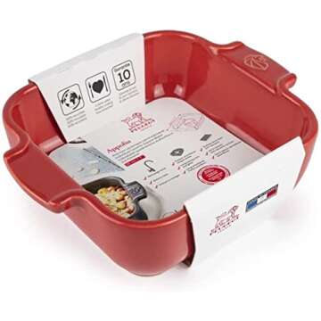Peugeot Appolia Petite Square Baking Dish - 7x5 inches Red
