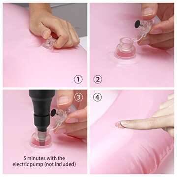 MoKo Inflatable Pool Floats for Adults, Clearance Bachelorette Party Decorations Heart Shaped Swim Ring Summer Swimming Tube Water Fun Beach Wedding Pool Toys Swimming Circle, Pink