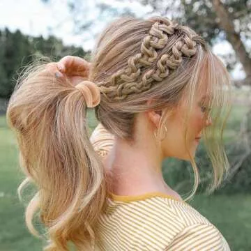 100 Pcs Seamless Hair Ties for All Hair Types