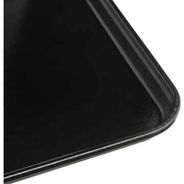 Carlisle FoodService Products CFS 1318FMT309 Food Service Display Tray, 13" x 18", Black (Pack of 12)