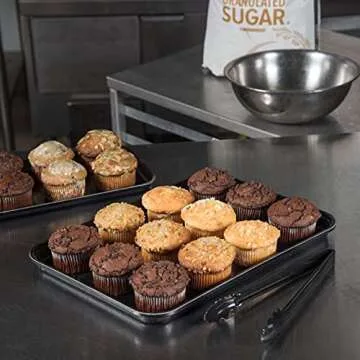 Carlisle FoodService Products CFS 1318FMT309 Food Service Display Tray, 13" x 18", Black (Pack of 12)