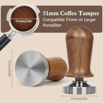 Y-Step 51mm Espresso Tamper Set, 30 lb Consistent Pressure Calibrated Coffee Tamper with Spring Load...