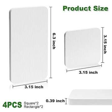 4 Pc Water Absorbent Diatomite Coasters, Water Absorbing Stone Tray for Sink, Diatomaceous Earth Coa...