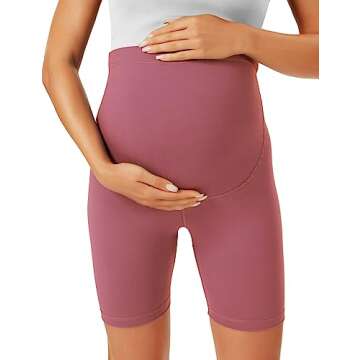 Comfortable BONVIGOR Maternity Biker Shorts for Mom