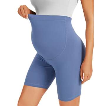Comfortable BONVIGOR Maternity Biker Shorts for Mom