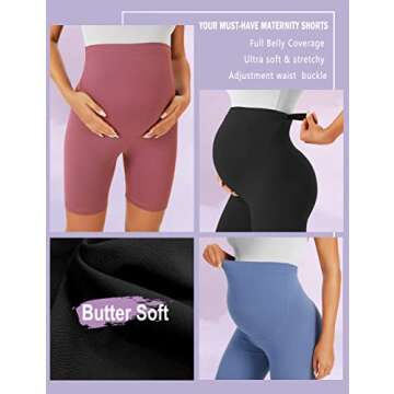 Comfortable BONVIGOR Maternity Biker Shorts for Mom