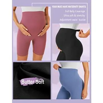 Comfortable BONVIGOR Maternity Biker Shorts for Mom