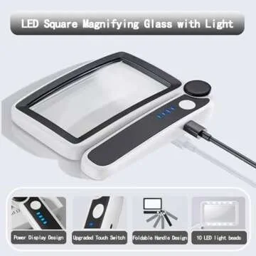 Rechargeable Magnifying Glass with Light for Reading