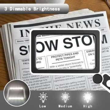 Rechargeable Magnifying Glass with Light for Reading