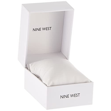 Elegant Nine West Women's Gold-Tone Tan Strap Watch