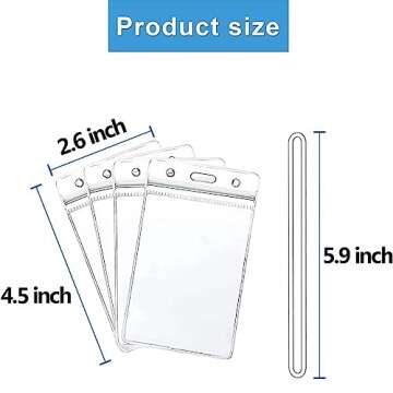 100 Clear Luggage Tags Bag Tags Holder with Loops for Travel and Events