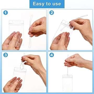 100 Pack Clear Luggage Tags for Travel and Office Needs