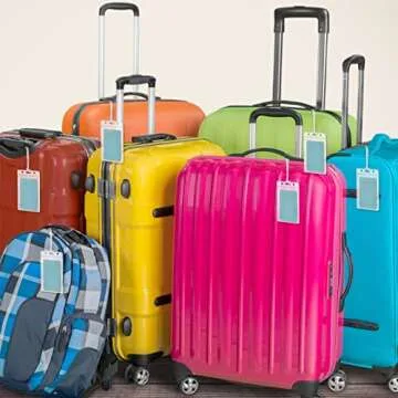 100 Pack Clear Luggage Tags for Travel and Office Needs