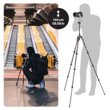 Manfrotto Befree Advanced 4-Section Carbon Fiber Travel Tripod with 494 Center Ball Head, Black