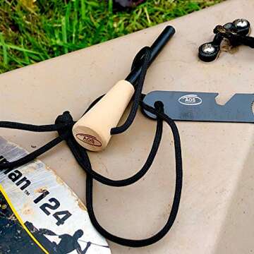 AOS Emergency Fire Starter Rod - 15000+ Strikes, All Weather