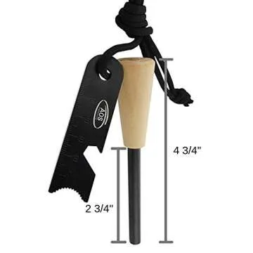 AOS Emergency Fire Starter Rod - 15000+ Strikes, All Weather