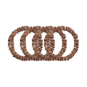 Luxurious Slip Silk Skinny Scrunchies for Hair Care