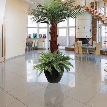 34" UV Resistant Artificial Boston Fern Plant for Home Decor