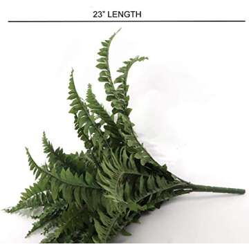 34" UV Resistant Artificial Boston Fern Plant for Home Decor