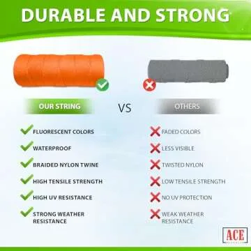 High-Quality Orange Braided Mason Line for Projects