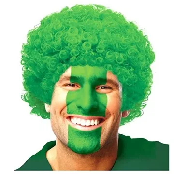 Green Curly Party Wig for Halloween and Cosplays