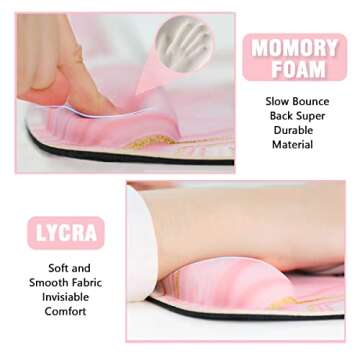 Memory Foam Ergonomic Keyboard - Comfortable Mouse Pad Set